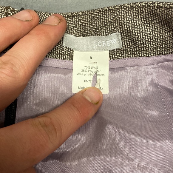 BNWT J. Crew neutrals godet skirted neutrals suit - Picture 8 of 8